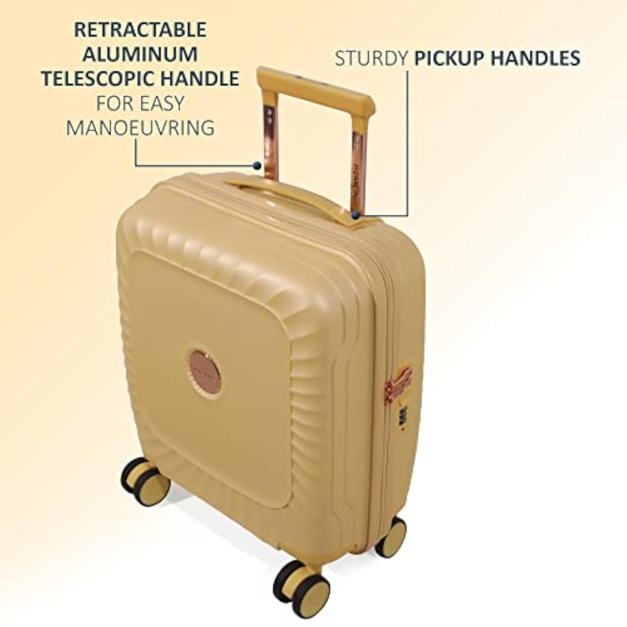 Sicily 18 inch Polypropylene Hard Sided Extra Small Cabin Trolley Bag